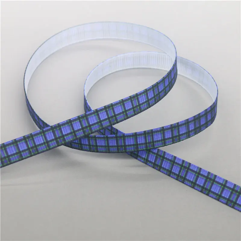 DHK 3/8'' 5yards Plaid Grid printed grosgrain ribbon Accessory hairbow headwear DIY decoration 9mm C1868