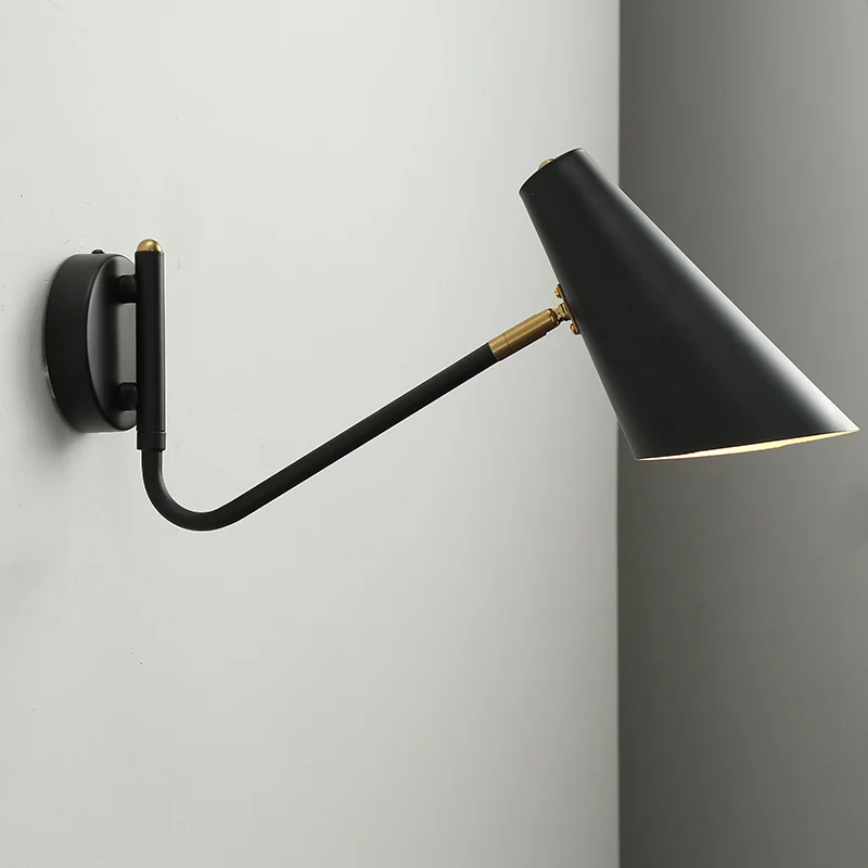 Скандинавский классический Регулируемый современный промышленный длинный поворотный кронштейн черный настенный светильник бра Винтаж E27 светильники для ванной комнаты спальни фойе