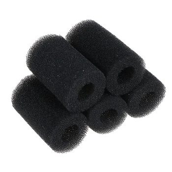 

5Pcs Sponge Aquarium Filter Protector Cover For Fish Tank Inlet Pond Black Foam