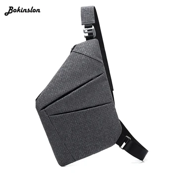 

Bokinslon Men's Fashion Handbag Small Chest Bag Casual Waist Bag Crossbody Outdoor Shoulder Bag Male