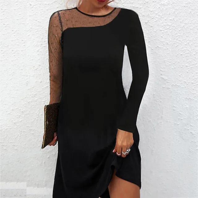 Women's Plus Size A Line Dress Solid Color V Neck Lace Sleeveless Spring Summer Casual Prom Dress Short Mini Dress Causal Daily Dress / Party Dress 2