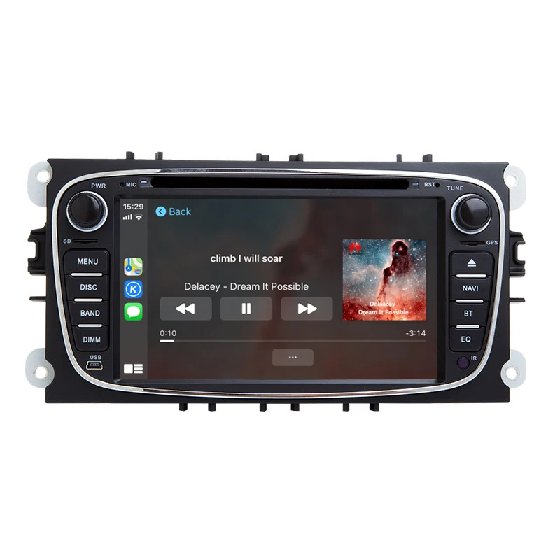 Система GPS навигации с CarPlay для Ford Focus 2 S/C Max Mondeo 4 Galaxy Kuga 9 0 2008 автомобильный