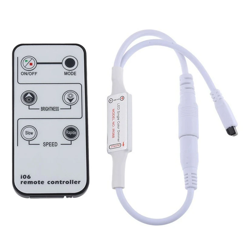 

Hot XD-(1 Pack) Mini Remote Control Dimmer for Single Color LED Strip/LED Ribbon/LED Tape, 12VDC 6A, 72W, IR 6 Key Remote Contro