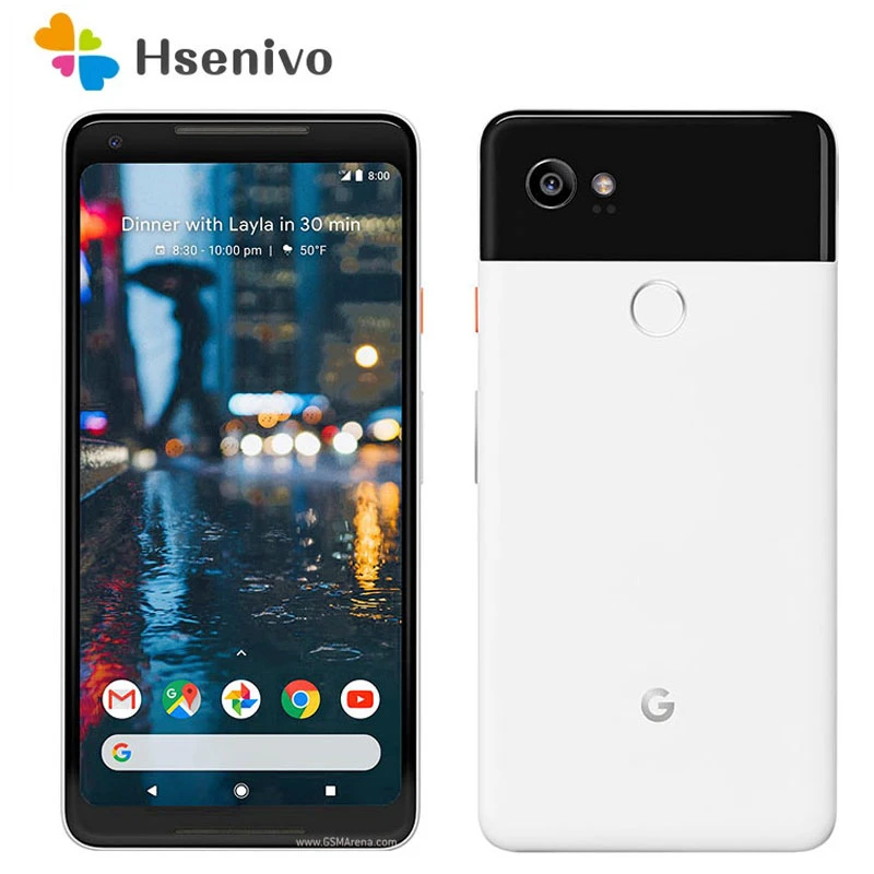 HTC Google Pixel 2 XL Refurbished-Original Unlocked 1 6.0 Inches Octa Core Single SIM 4G LTE 4GB RAM 64GB/128GB ROM 12MP Android iphone 11 refurbished