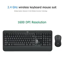 Logitech MK540 Advanced 2,4G Беспроводная клавиатура 1600 dpi эргономичная мышь Набор Высокая чувствительность Plug and Play износостойкая новейшая