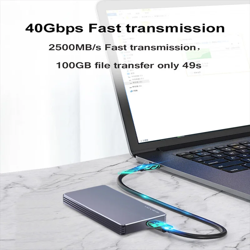 US $27.80 Thunderbolt 3 Cable 40Gbps 100W 5A20V PD Fast Charging USB C To C Display Port Support 5K UHD For MacBook Pro Air Dell Charger