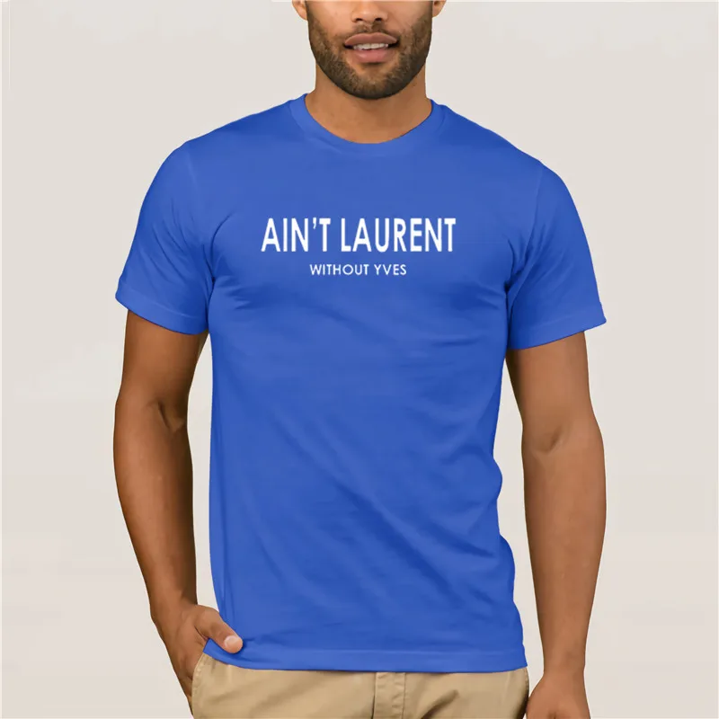 blue Tumblr футболка Kad n AIN t Лоран Olmadan Yves Bask grafikli ti rt Yaz Pamuk - Цвет: blue