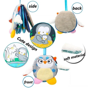 

Baby Toys Stroller Hanging Mobile Rattles Toys Owl Goodnight Cloth Book Bebe Kids Educational Toys Newborn Baby Toy 0-12 Months