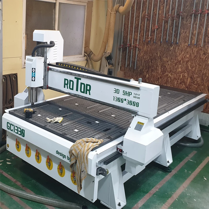 

Robotec CNC Router 1325 3 Axis 3KW Water Cooling Spindle CNC Engraving Cutting Working Size is 1300*2500mm