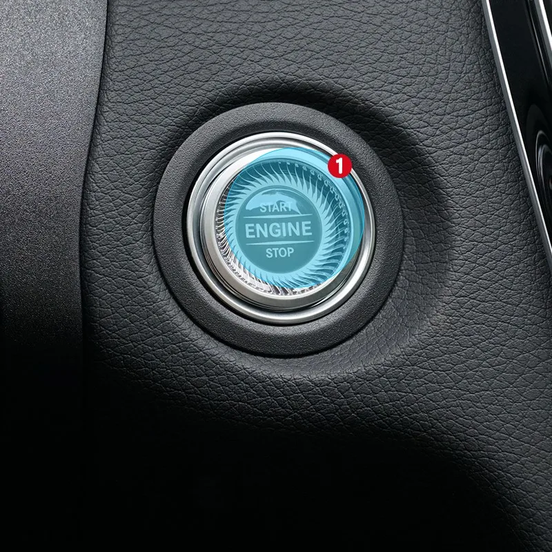 Автомобильные аксессуары, защита для кнопки включения двигателя для Mercdes Benz C E GLC W205 W213 X253, декоративная наклейка из ТПУ