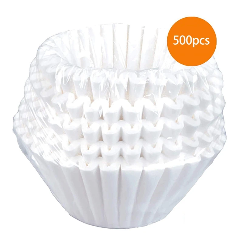 

500Pcs 8/12 Cups Size Coffee Filters for Wilbur Curtis, Bloomfield, Bunn Coffee Maker Filters - White