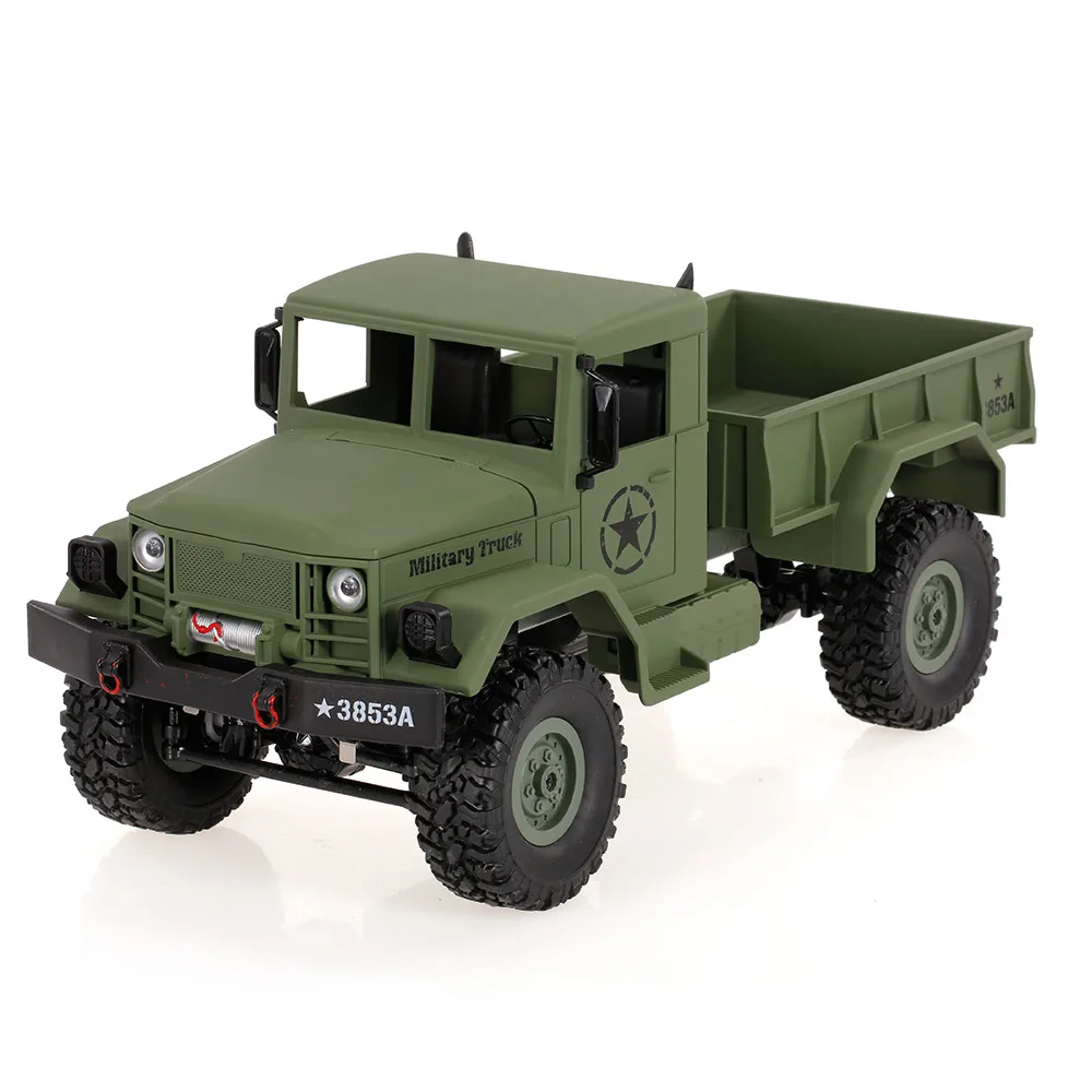 WPL B-1 1/16 Электрический Радиоуправляемый автомобиль Рок Гусеничный Радиоуправляемый гусеничный внедорожник с фарой 4WD пикап подарок для детей RTR - Цвет: Зеленый
