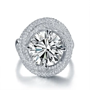 

Test Positive 2Ct 8.0mm D-E Moissanite Diamond Ring 925 Sterling Silver Ring Engagement Ring for Women Awesome Jewelry