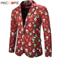 Мужской Блейзер, Повседневный,, Рождество, дерево, снеговик, принт, Повседневный, приталенный, красный, забавный, Blazzer Hombre, вечерние, мужские костюмы, жакеты, блейзеры