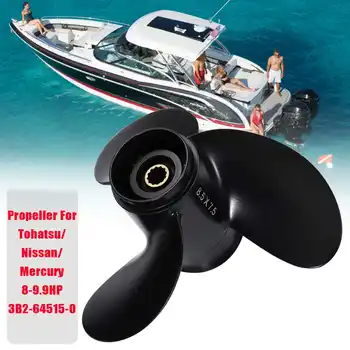 

3B2-64515-0 Outboard Propeller 8.5 x 7.5 For Tohatsu/Nissan/Mercury 8-9.8HP R-Rotation Aluminum Alloy 3 Blades 12 Spline Tooth
