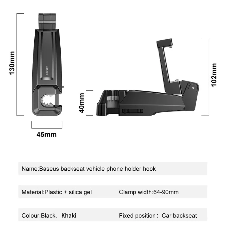 Baseus-ڵ ¼ Ʈ Ȧ, ũ Ŵ޷ 丮 , ޴ ȭ 4.0-6.5 ġ Ϲ, 360 ȸ, ڵ ȭ Ȧ