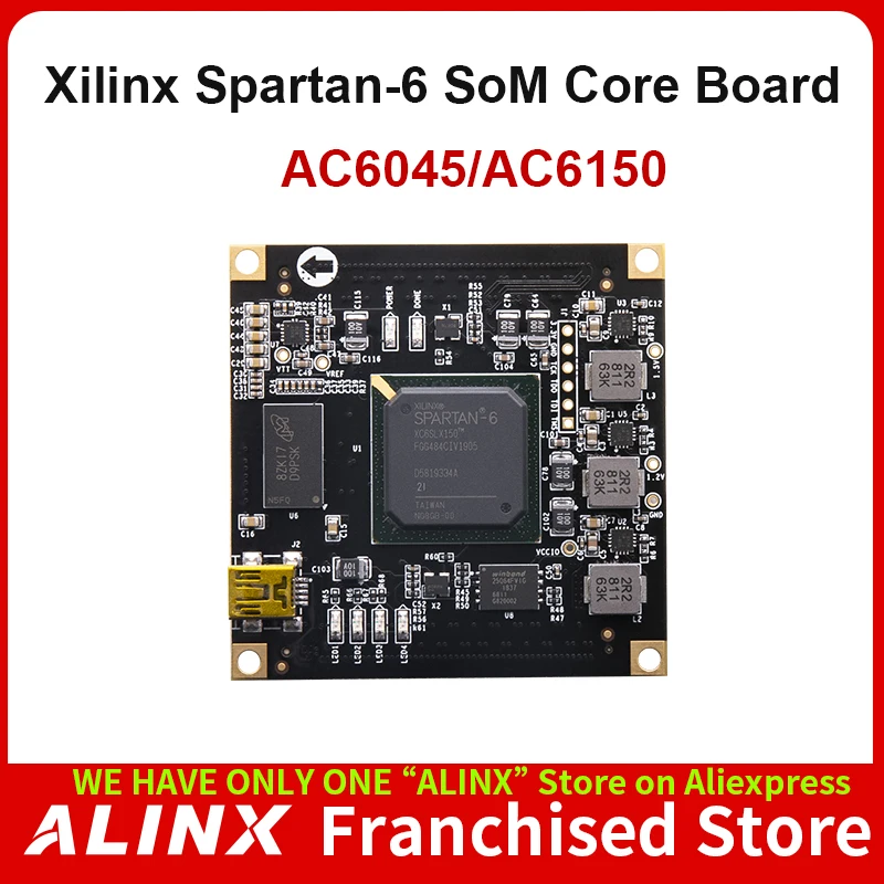 ALINX SoM AC6150 AC6045: Xilinx Spartan-6 XC6SLX150 LX45 система промышленного класса на модуле |