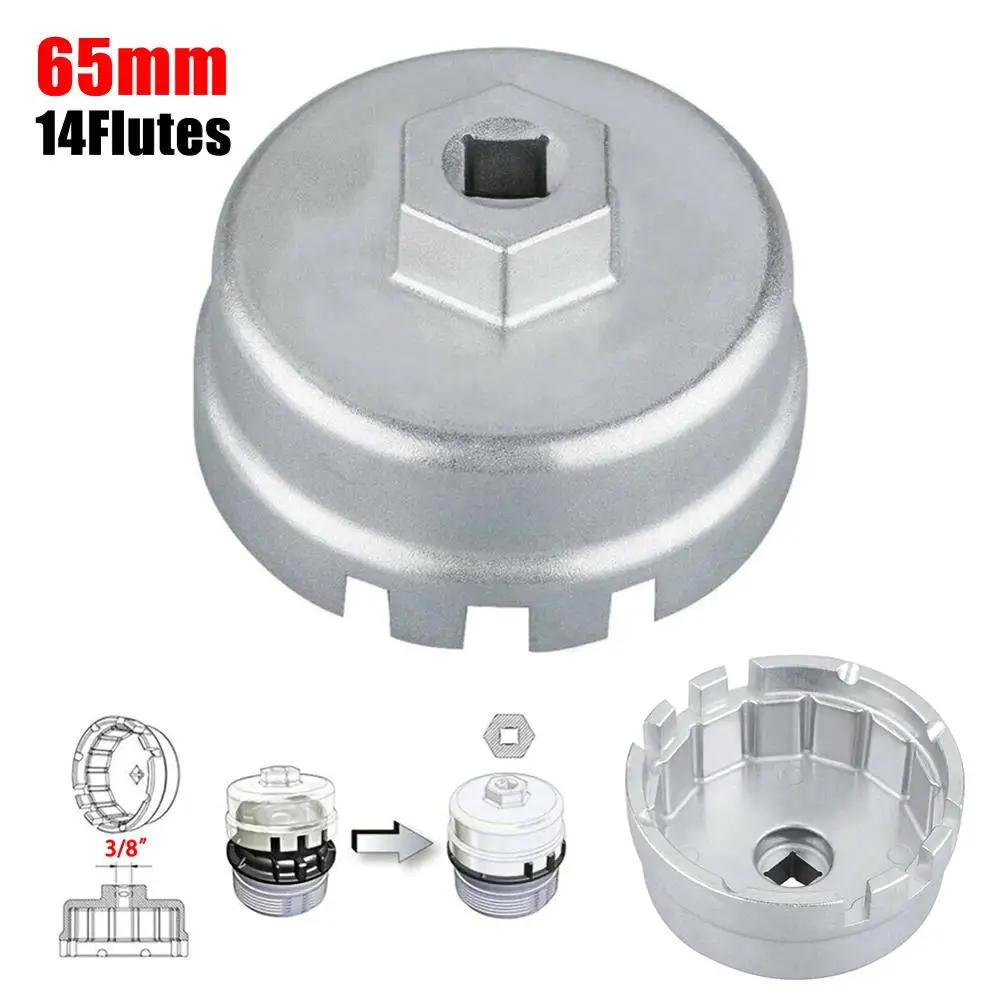 

Universal 14 Flute Aluminum Cap Oil Filter Wrench Cap Car Socket Remover Tool For Ford Toyota Lexus Oil Filter Wrench Auto Tool