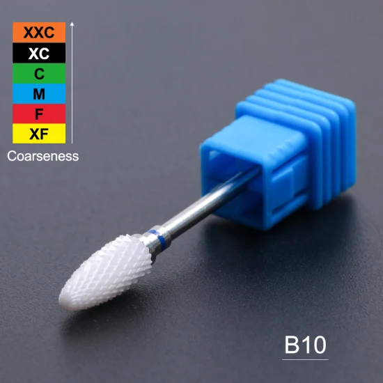 22 типа цилиндрическое сверло для ногтей, керамическая фреза для ногтей, фреза для маникюра, педикюра, аксессуары, машина для удаления гелевых напильников, TRB01-23 - Цвет: B10