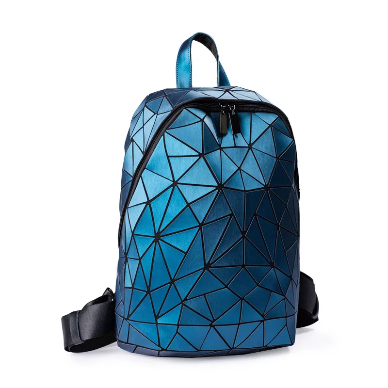 LOVEVOOK, женский рюкзак, школьный ранец для девочек-подростков, светящиеся рюкзаки с геометрическим рисунком для путешествий, большая вместительность, модная женская одежда - Цвет: Синий