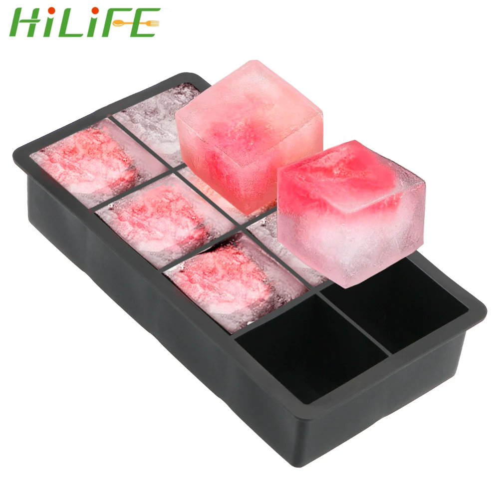 Форма для льда HILIFE 4/8 квадратная форма большой кубик ледяных конфет тортов формы
