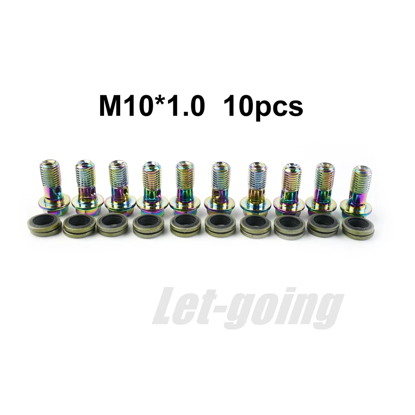 Mélange Vert - Boulons De Tuyau De Frein De Moto, Vis Banjo Pour étrier