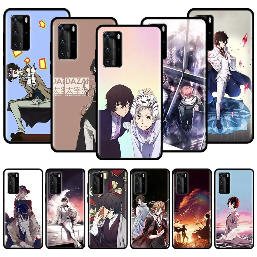 

Silicone Phone Case For Huawei P40 Lite P20 P30 Lite P40 Pro P Smart Plus 2019 P Smart Z Bungou Stray Dogs Dazai Osamu TPU Cover