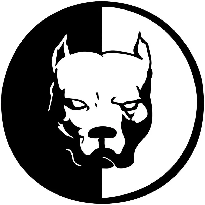 

14cm*14cm PITBULL Dog Head Portrait Stickers Fashionable Car Sticker Car Personalized Decorative Decals Black/Silver
