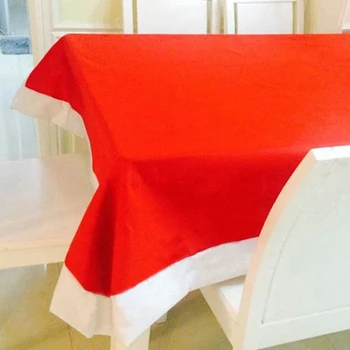 

130*180cm Christmas Table Cloth Red Rectangle Tablecloth Cover Home Party Decor
