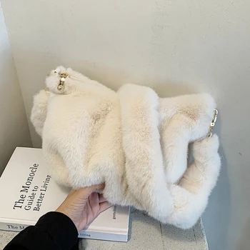 

Autumn and Winter Women's Shoulder Underarm Plush Pouch crossbody bags for Women's 2020 New Style Fashion Furry Handbag