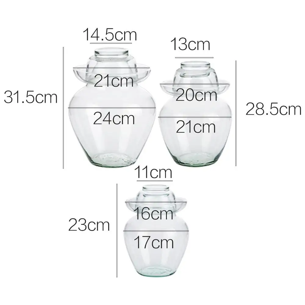 2 5/5 кг корейский стеклянный контейнер Kimchi банка кухонные утолщенные