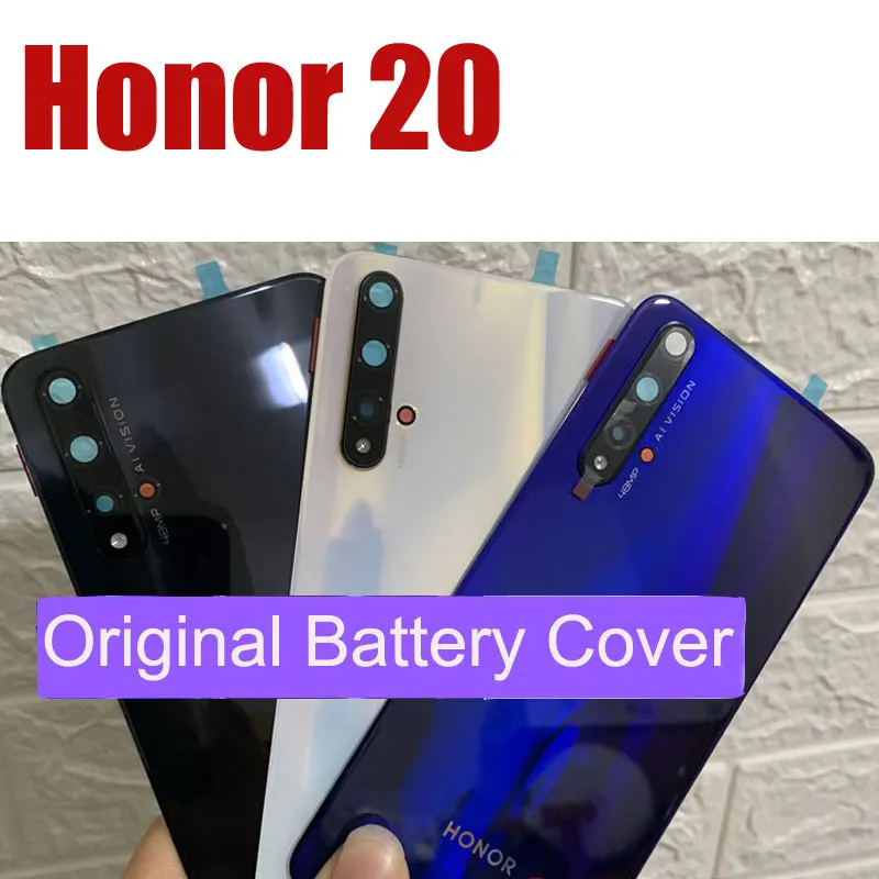 Оригинальная задняя крышка для huawei Honor 20i, задняя крышка для батареи, Задняя стеклянная крышка, чехол для Honor 20 Pro, запасные части
