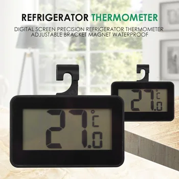 

Adjustable Stand Magnet Waterproof LCD Digital Precision Fridge Thermometer Record Function with Large LCD Display