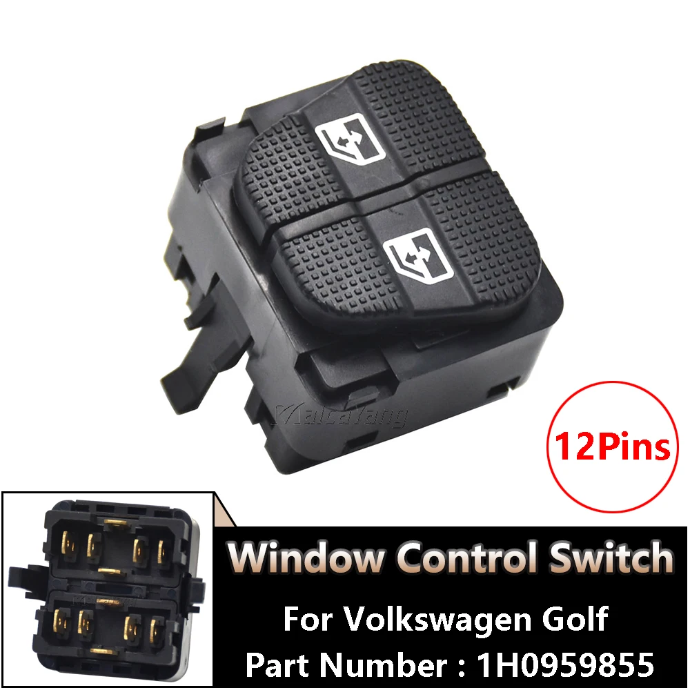 

OEM 1H0959855 зеленая Женская 12-контактная Высококачественная электрическая кнопка переключения главного стеклоподъемника для VOLKSWAGEN Golf автомобильные аксессуары