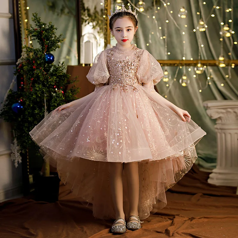Girl Birthday Princess Party Dress 