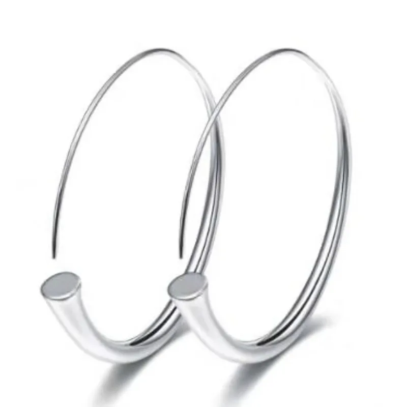 

Exaggerated Simple Glossy Big Circle Earrings for Women Hip Hop Punk Charm Earrings Party Jewelry