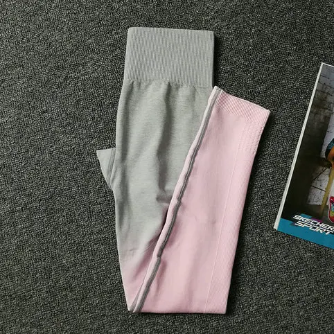 GrayPink Pants NORMOV комплект из двух предметов для фитнеса женский спортивный бюстгальтер и леггинсы Женская Спортивная одежда для спортзала Женская одежда для фитнеса - Цвет: GrayPink Pants