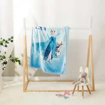 

Blue Froze Elsa Princess Blanket 100*130cm Double Side Fleece Blanket for Kids Girls Bedroom Winter Season Soft and Comfortable