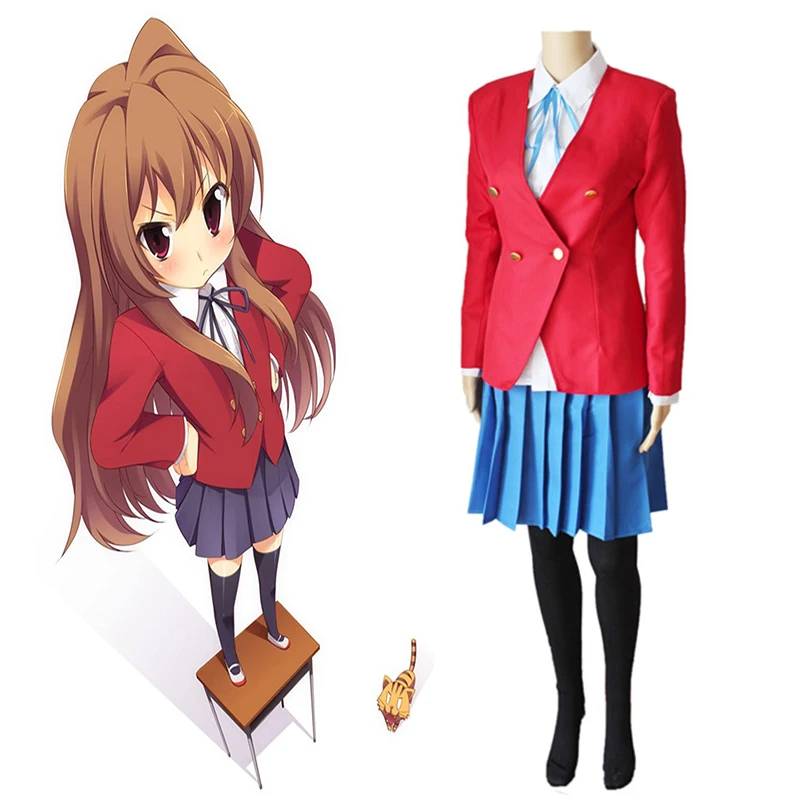 Anime Toradora Cosplay Costumes Taiga Aisaka Costume School Uniforms Halloween Party Women |