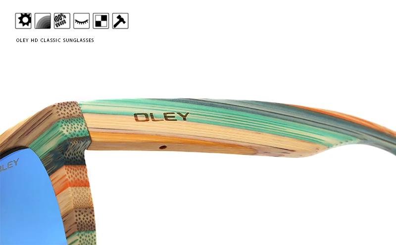 OLEY 2020 Bamboo Sunglasses Men Women Polarized Mirror Full Frame Wood Shades Goggles Handmade Support custom logo Y5915 big sunglasses for women