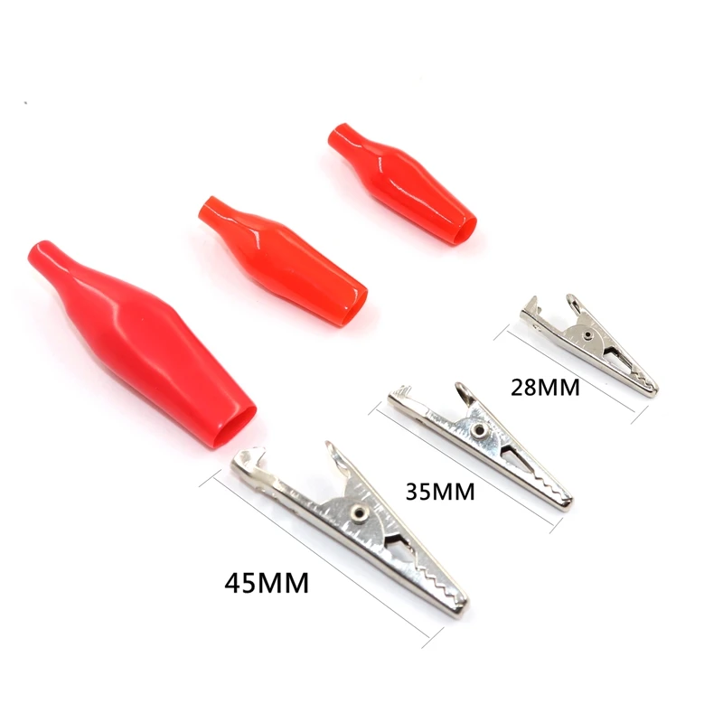 Testing Probe Mini Alligator Test Clips 28MM 35MM 44MM 20 Pcs