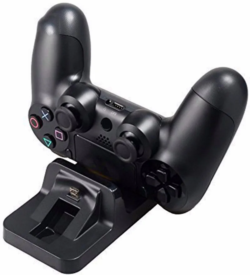 2 in 1 USB Dual Charge Dock Gaming Controller Charging Stand Holder Mount for Sony Play Station 4 PS4 Wireless Gamepad Charger |