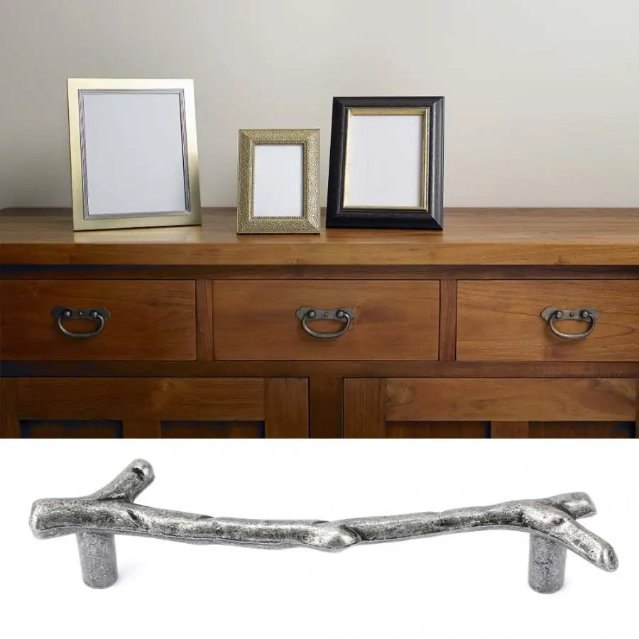 

128mm Zinc Alloy Single Hole Tree Branch Furniture Pull Cabinet Drawer Door Handle Knob Pull