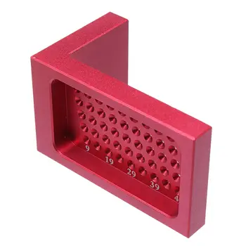 

1x Aluminium Alloy T50 Hole Positioning Metric Measuring Ruler Mini Scriber Red