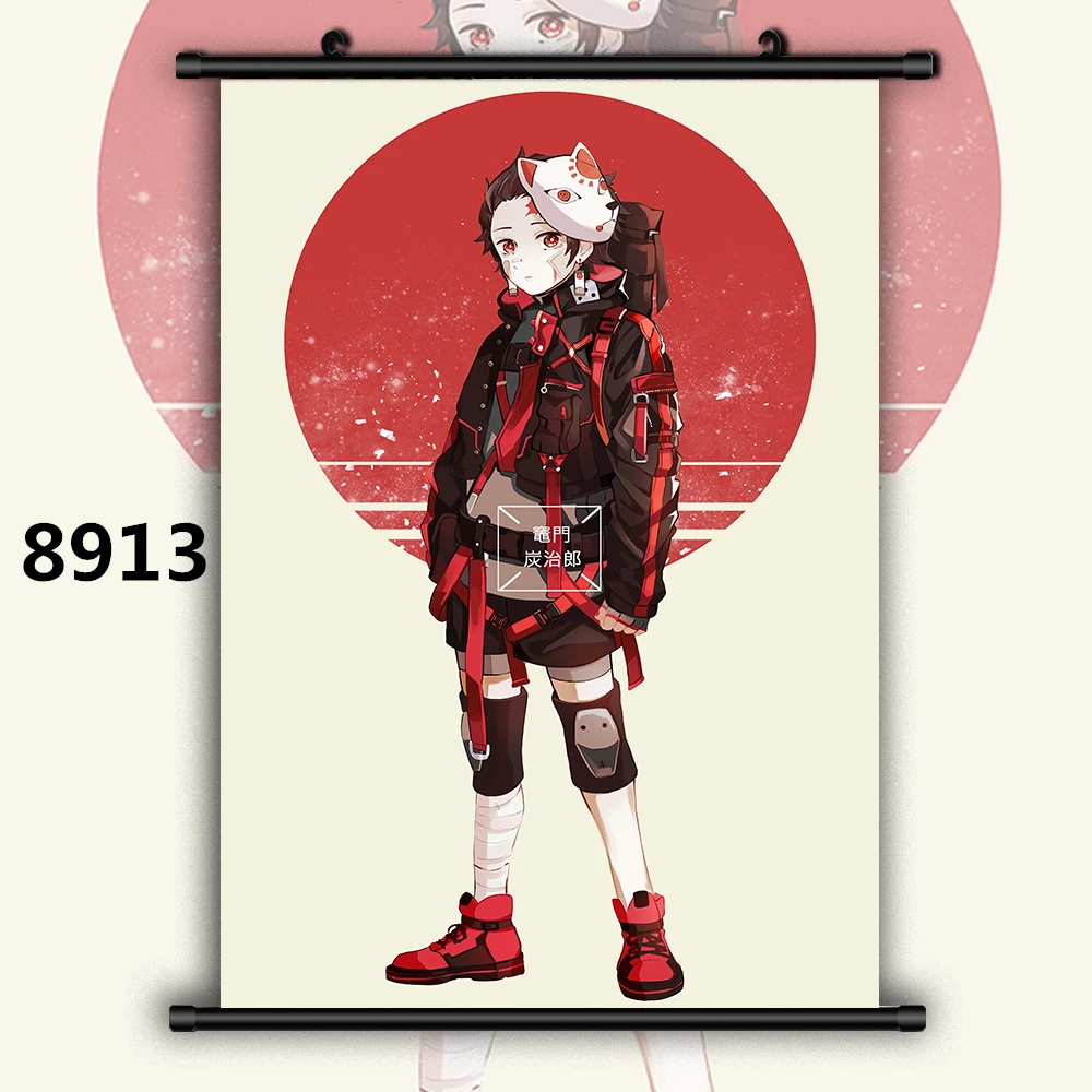 Kimetsu no Yaiba Tanjiro Аниме Манга настенный плакат свиток - Цвет: 8913