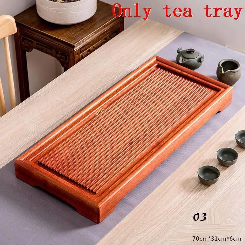 Version AI Аксессуары Serviertablett церемония Набор чайной посуды стол Pla чай u De обслуживание доска высокое дерево Китайский кунг-фу Gongfu сервировочный чайный поднос - Цвет: Version AI