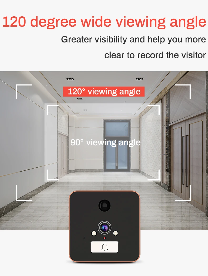 Goede Saful 4.3 Inch LCD Kijkgaatje Camera Infrarood Nachtzicht Bewegingsdetectie Digitale Deur Kijkgaatje Viewer Video opname Deur Camera