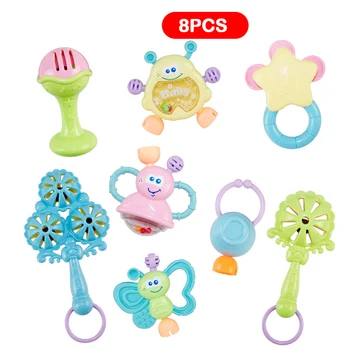 

New 1 Set Kids Teether Rattles Baby Grab Shaker Bell Educational Play Toys for Toddler Newborn