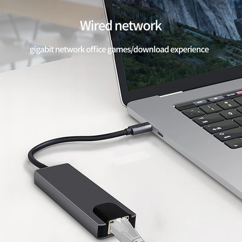 USBC к Rj45 HDMI USB 3,0 type C порт зарядки 5 в 1 концентратор Gigabit Ethernet Lan 4K для Mac book Pro Thunderbolt 3 USB-C зарядное устройство