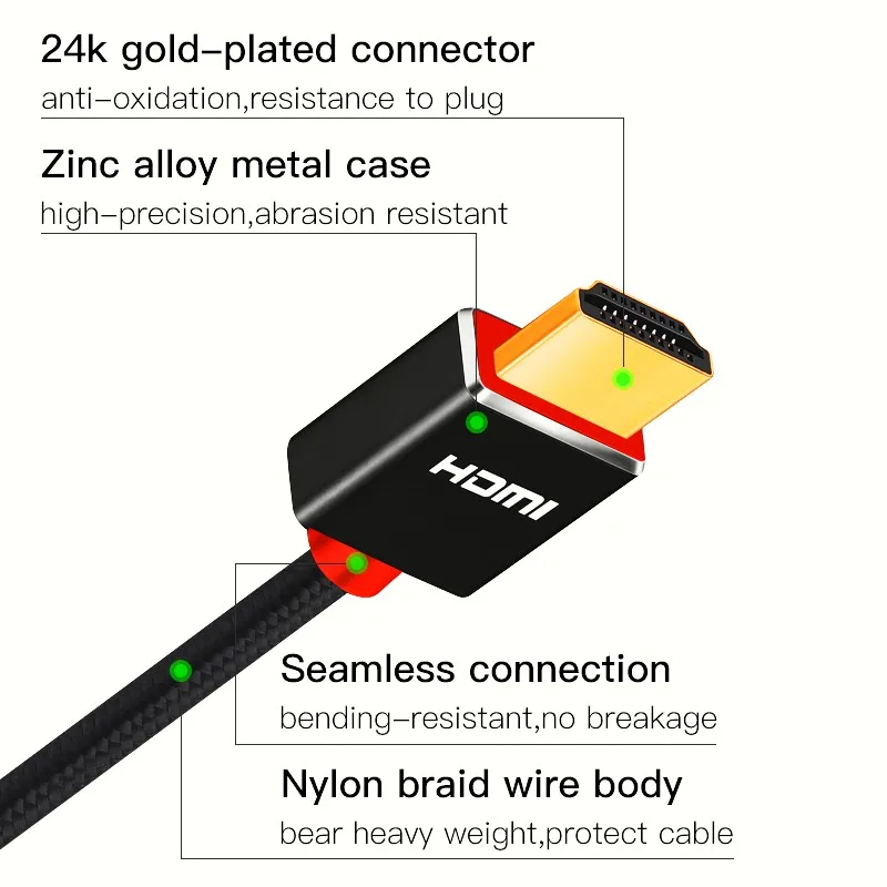 Lungfish HDMI кабель Высокоскоростной 1080P 3D позолоченный кабель hdmi для HDTV xbox PS3 кабель для ноутбука 1 м 2 м 3 м 5 м 10 м 15 м 20 м